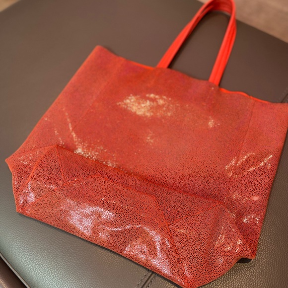 Sorial genuine red leather bag, stingray pattern - Picture 4 of 7